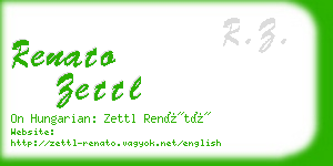 renato zettl business card